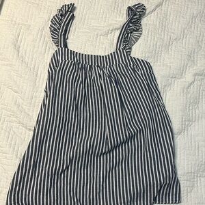 Old Navy cotton/linen blend flutter sleeve tank top size S